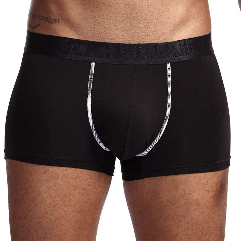 JOCKMAIL Men Underwear Boxer Shorts Modal Men Underwear Health Care Trunks Boxer Briefs Black - Image 1